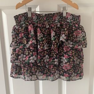 Justice Floral Tiered Skirt w/built in Shorts
